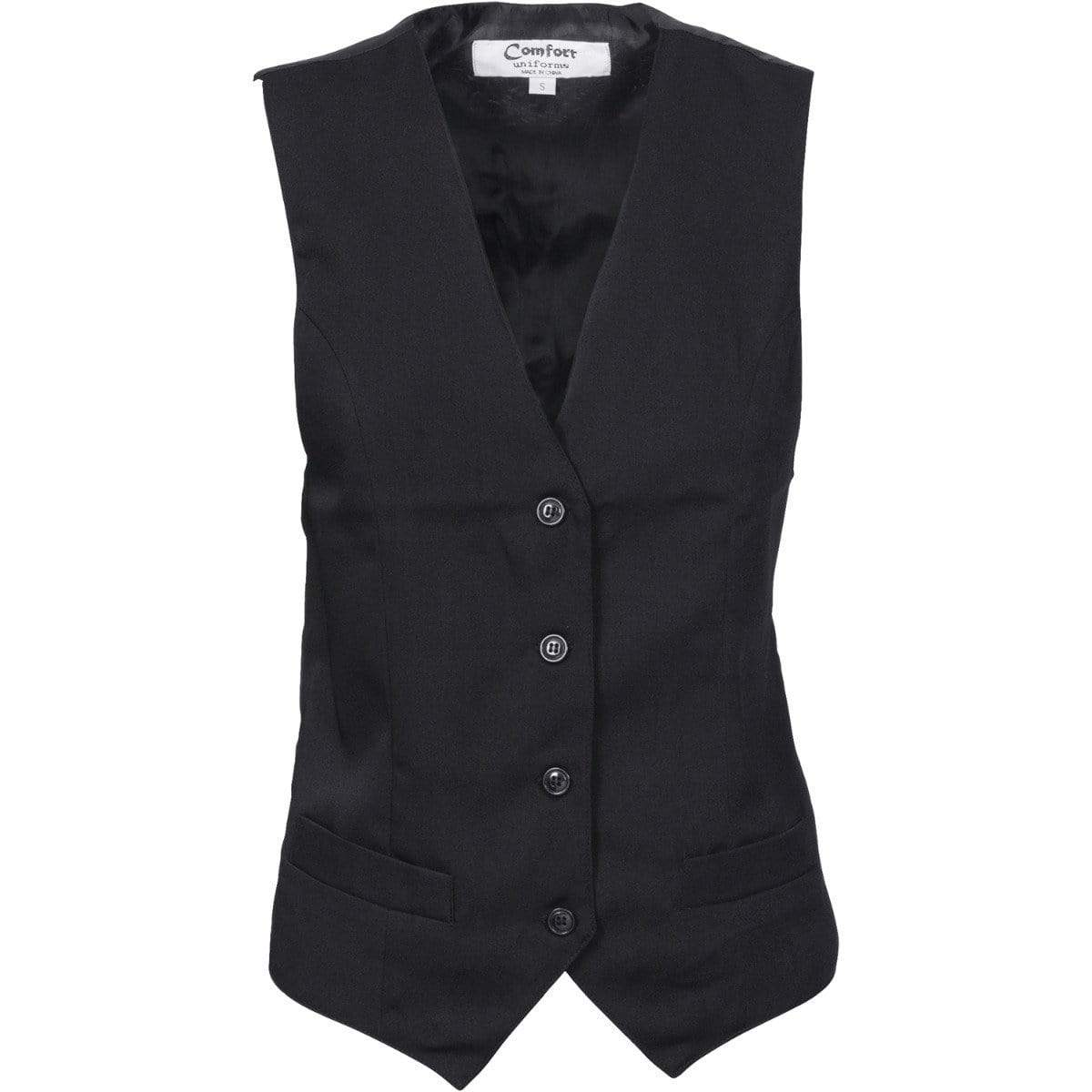 Dnc Workwear Women’s Black Vest - 4302 Hospitality & Chefwear DNC Workwear Black 2XL 